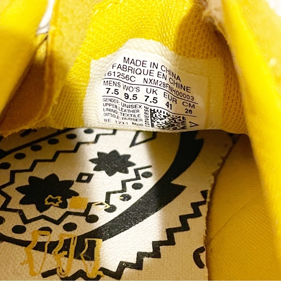 Converse‎ Womens Size 9.5 Yellow RSVP Gallery x One Star Low Top Sneaker - Picture 6 of 7